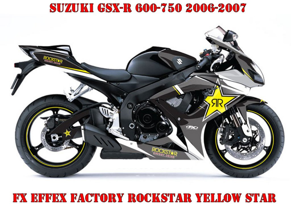 Rockstar Yellow Star für Suzuki GSX-R 600/750 2006-2007